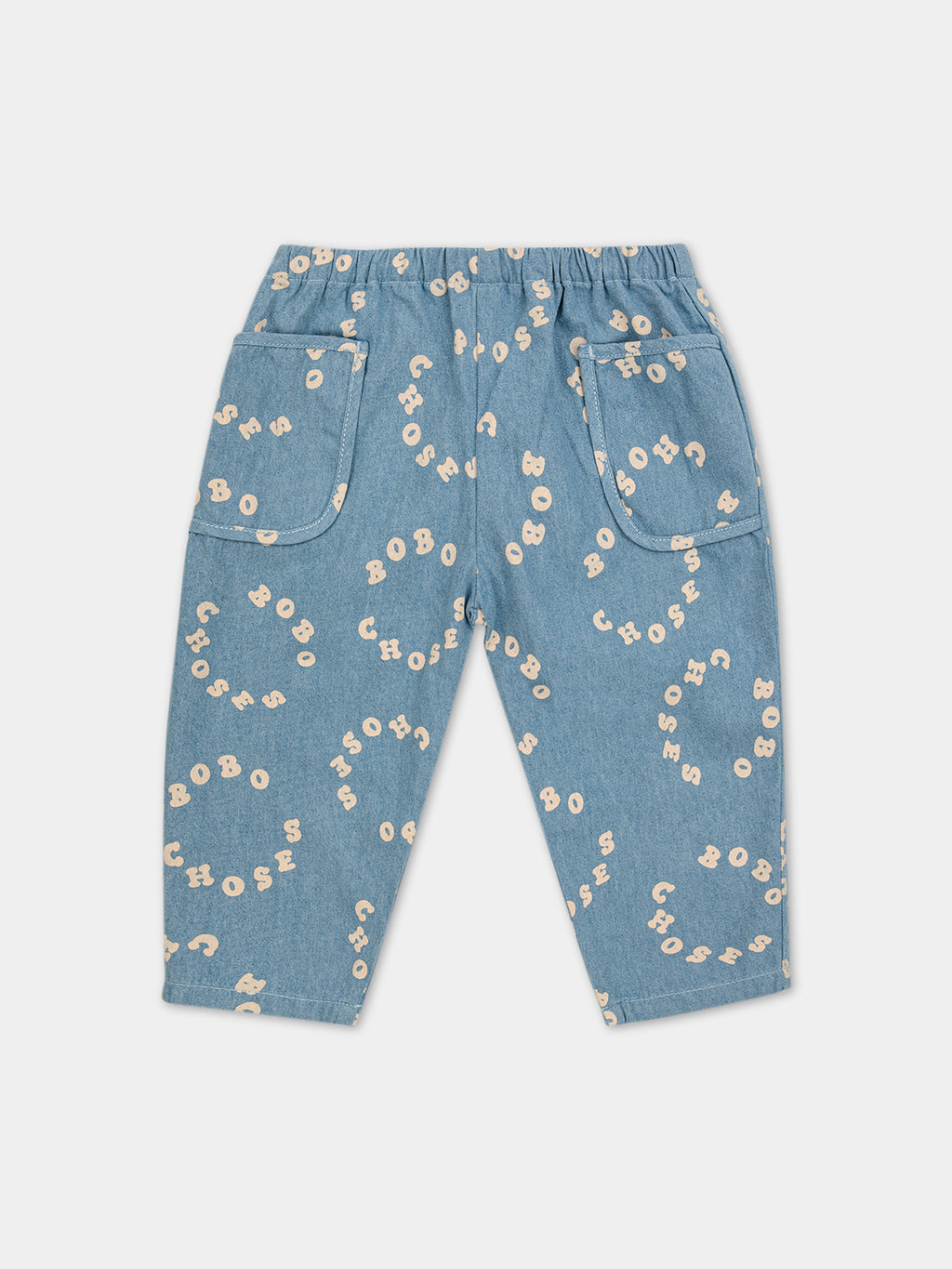 Jean en denim pour bébé enfants avec logo circulaire all-over